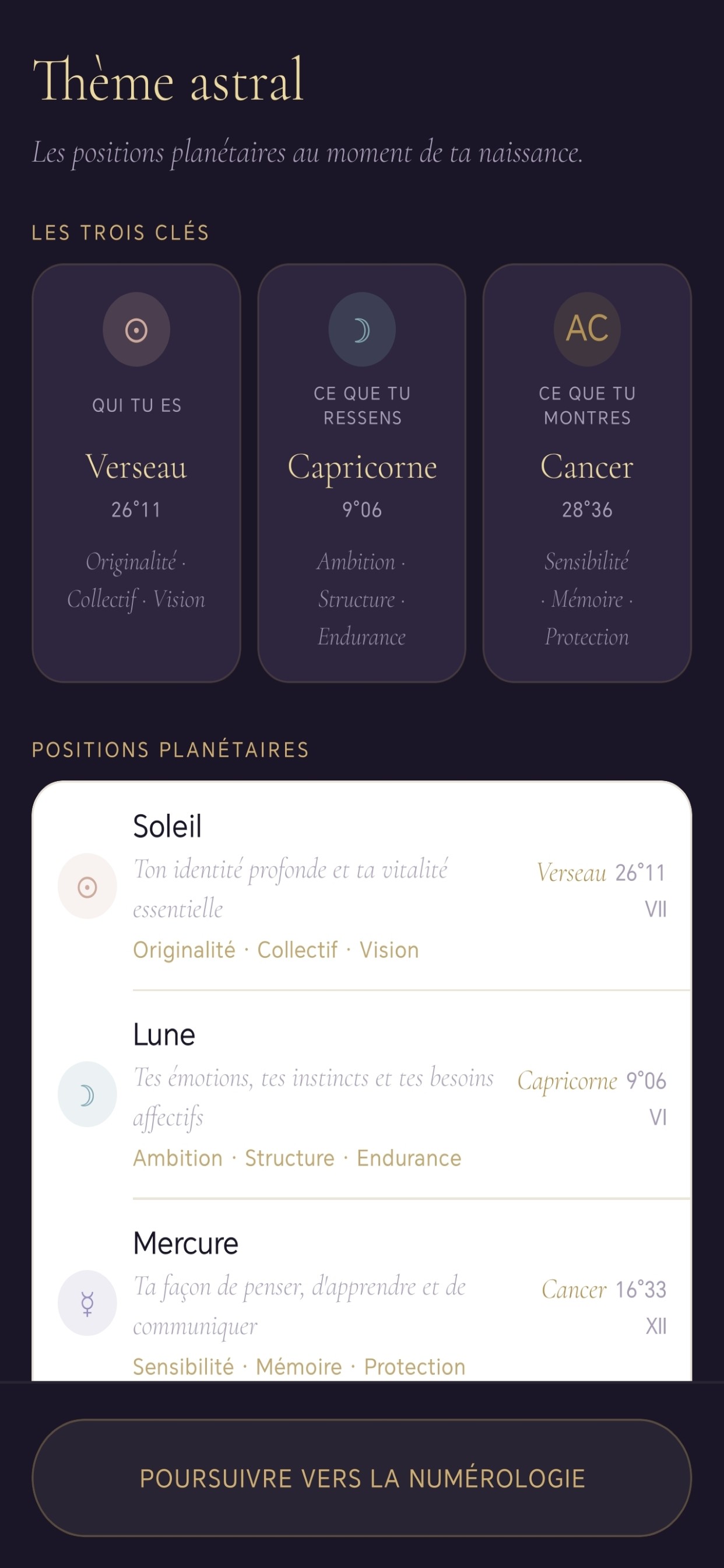 Thème astral natal